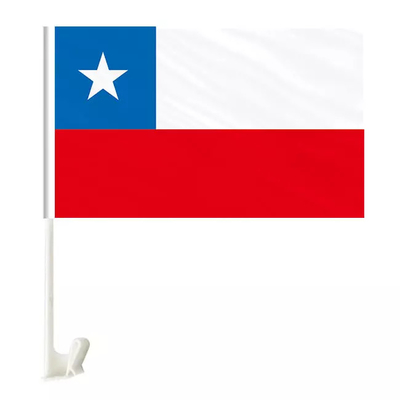 پرچم دو طرفه شیلی پرچم های شیشه ای اتومبیل سفارشی پلی استر